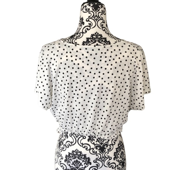 Zara Polkadot Plunge neckline Top - Picture 4 of 8